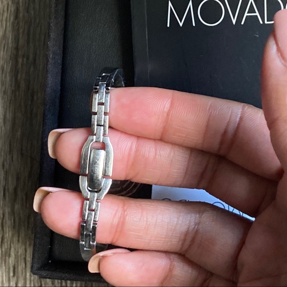 HP🎉MOVADO Stainless Steel Black Face Bangle Watch ⚡️Flash Sale⚡️ - Picture 14 of 16